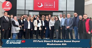 İYİ Parti Düzce İl Başkanı Demet Boşver Mazbatasını Aldı
