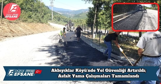 Akbıyıklar Köyü'nde Yol Güvenliği Artırıldı: Asfalt Yama Çalışmaları Tamamlandı
