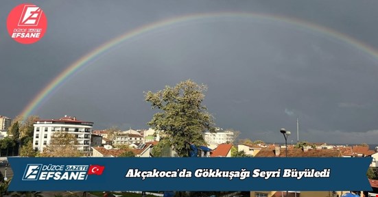 Akçakoca’da Gökkuşağı Seyri Büyüledi