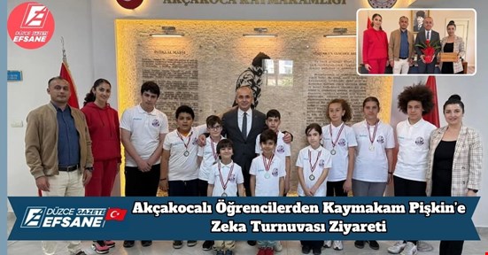 Akçakocalı Öğrencilerden Kaymakam Pişkin’e Zeka Turnuvası Ziyareti