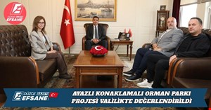 AYAZLI KONAKLAMALI ORMAN PARKI PROJESİ VALİLİKTE DEĞERLENDİRİLDİ