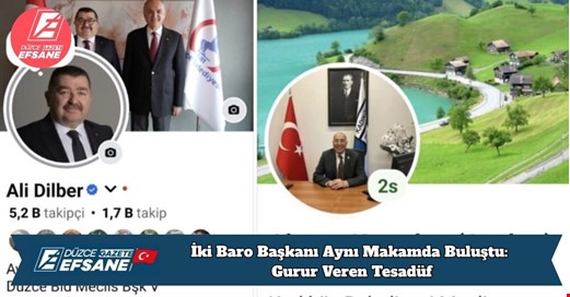 Aynı Makamda Hizmet Eden İki Baro Başkanı: Kaderin İlginç Tesadüfü