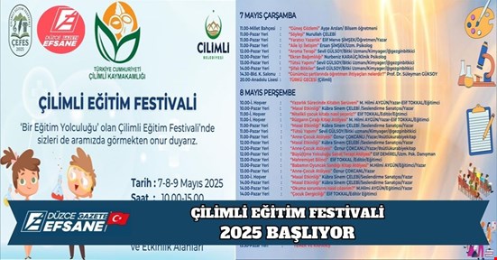 ÇİLİMLİ EĞİTİM FESTİVALİ 2025 BAŞLIYOR