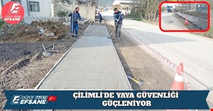 ÇİLİMLİ’DE YAYA GÜVENLİĞİ GÜÇLENİYOR