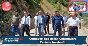 Cumayeri’nde Asfalt Çalışmaları Yerinde İncelendi