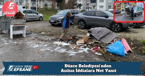 Düzce Belediyesi’nden Asılsız İddialara Net Yanıt
