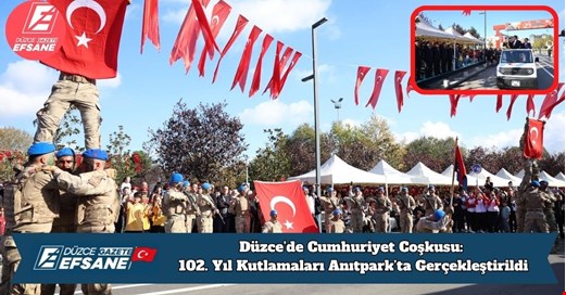Düzce’de Cumhuriyet Coşkusu: 102. Yıl Kutlamaları Anıtpark’ta Gerçekleştirildi