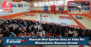 Düzce’de Okul Sporları Genç ve Yıldız Kız Müsabakaları Heyecanı Zirvede