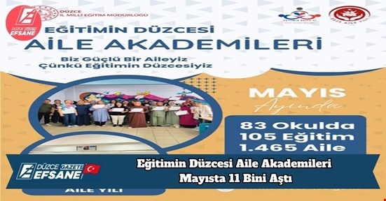 Eğitimin Düzcesi Aile Akademileri Mayısta 11 Bini Aştı