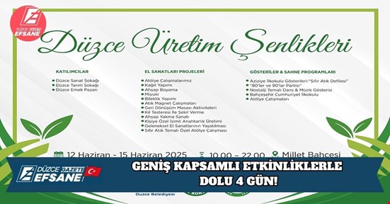 GENİŞ KAPSAMLI ETKİNLİKLERLE DOLU 4 GÜN!