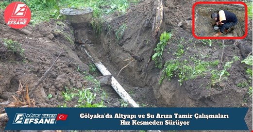 Gölyaka’da Altyapı ve Su Arıza Tamir Çalışmaları Hız Kesmeden Sürüyor