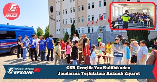 GSB Gençlik Yaz Kulübü’nden Jandarma Teşkilatına Anlamlı Ziyaret