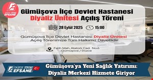 Gümüşova’ya Yeni Sağlık Yatırımı: Diyaliz Merkezi Hizmete Giriyor