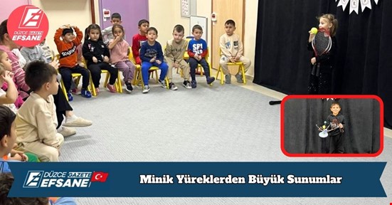 Minik Yüreklerden Büyük Sunumlar: Nasrettin Hoca Anaokulu’nda Serbest Kürsü Heyecanı
