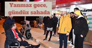 Yanmaz gece, gündüz sahada