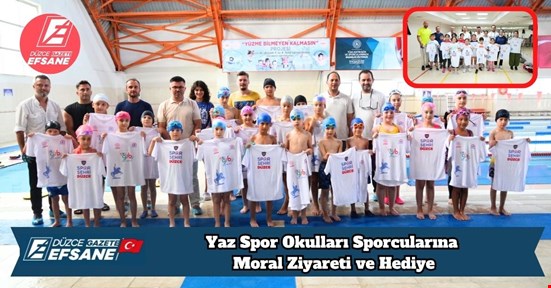 Yaz Spor Okulları Sporcularına Moral Ziyareti ve Hediye