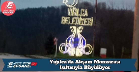 Yığılca’da Akşam Manzarası Işıltısıyla Büyülüyor