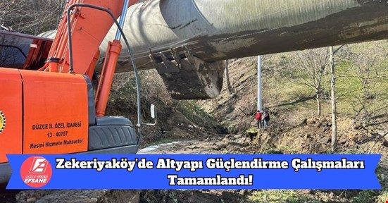 Zekeriyaköy’de Altyapı Güçlendirme Çalışmaları Tamamlandı!
