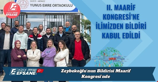 Zeybekoğlu’nun Bildirisi Maarif Kongresi’nde