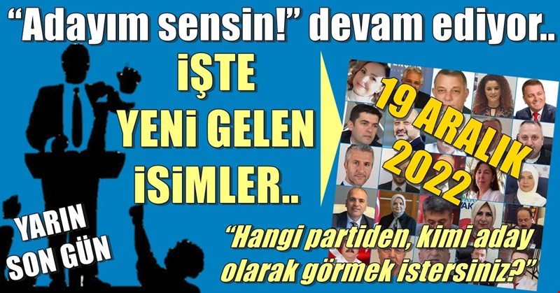 “Adayım sensin!” devam ediyor.. İşte yeni gelen isimler..