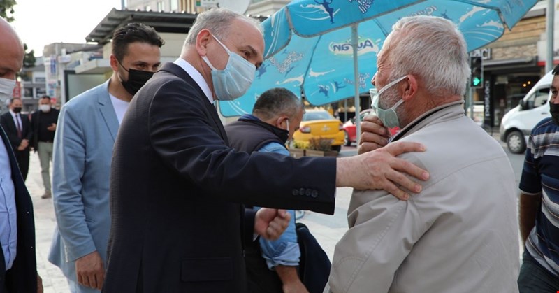 Cedidiye esnafı ile bir araya geldi