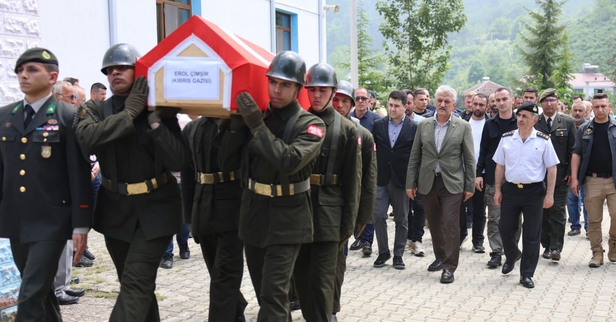 KIBRIS GAZİSİ EROL ÇİMŞİR SON YOLCULUĞUNA UĞURLANDI