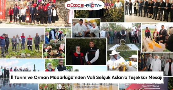 İl Tarım ve Orman Müdürlüğü’nden Vali Selçuk Aslan’a Teşekkür Mesajı