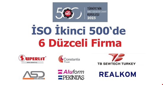 İSO İkinci 500’de 6 Düzceli Firma Yer Aldı