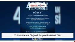 İYİ Parti Düzce 4. Olağan İl Kongresi Tarihi Belli Oldu