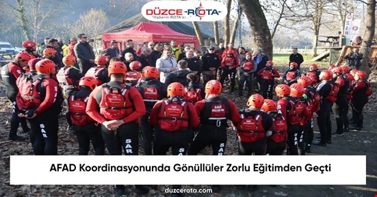 AFAD Koordinasyonunda Gönüllüler Zorlu Eğitimden Geçti