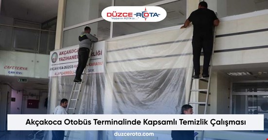 Akçakoca Otobüs Terminalinde Kapsamlı Temizlik Çalışması