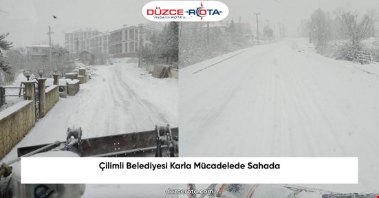Çilimli Belediyesi Karla Mücadelede Sahada