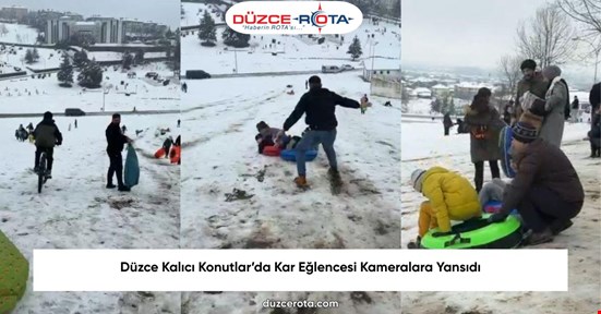 Düzce Kalıcı Konutlar’da Kar Eğlencesi Kameralara Yansıdı