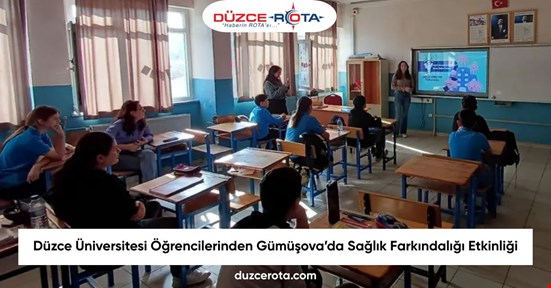 Düzce Üniversitesi Öğrencilerinden Gümüşova’da Sağlık Farkındalığı Etkinliği