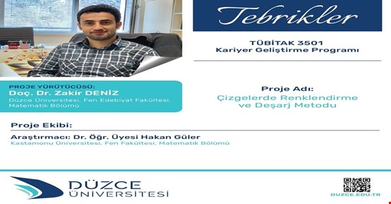 Düzce Üniversitesi Öğretim Üyesinin TÜBİTAK 3501 Projesi Kabul Aldı