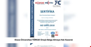 Düzce Üniversitesi TÜRKAK Onaylı Belge Almaya Hak Kazandı