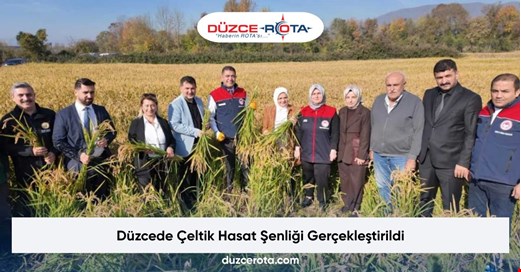 Düzcede Çeltik Hasat Şenliği Gerçekleştirildi