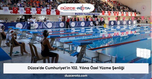 Düzce'de Cumhuriyet'in 102. Yılına Özel Yüzme Şenliği