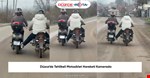 Düzce’de Tehlikeli Motosiklet Hareketi Kamerada