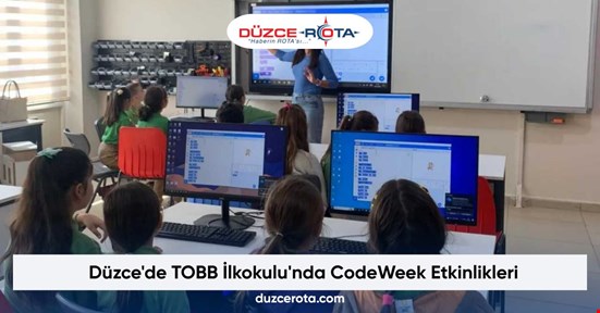 Düzce'de TOBB İlkokulu'nda CodeWeek Etkinlikleri