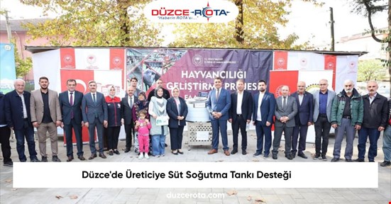 Düzce'de Üreticiye Süt Soğutma Tankı Desteği