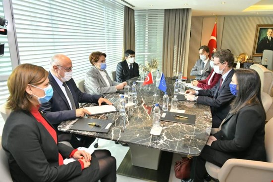 Er, Genel Başkanı ile birlikte AB Büyükelçisini ağırladı