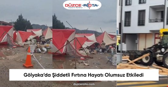 Gölyaka’da Şiddetli Fırtına Hayatı Olumsuz Etkiledi