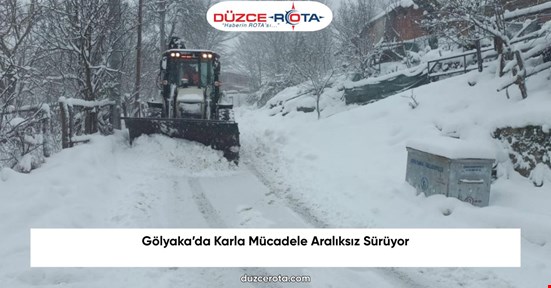 Gölyaka’da Karla Mücadele Aralıksız Sürüyor