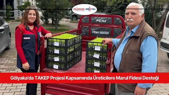 Gölyaka'da TAKEP Projesi Kapsamında Üreticilere Marul Fidesi Desteği