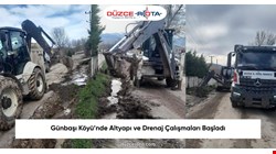 Günbaşı Köyü’nde Altyapı ve Drenaj Çalışmaları Başladı