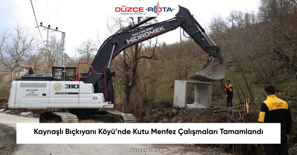 Kaynaşlı Bıçkıyanı Köyü’nde Kutu Menfez Çalışmaları Tamamlandı