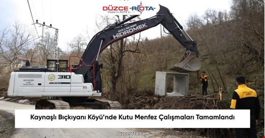Kaynaşlı Bıçkıyanı Köyü’nde Kutu Menfez Çalışmaları Tamamlandı