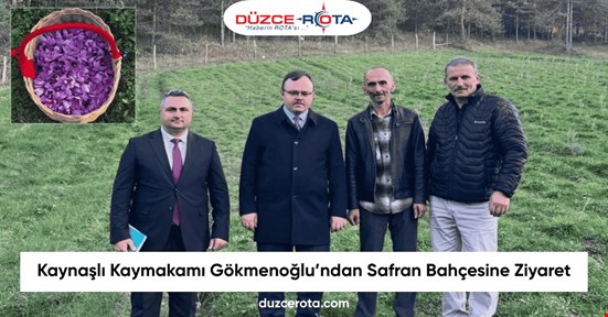 Kaynaşlı Kaymakamı Gökmenoğlu’ndan Safran Bahçesine Ziyaret