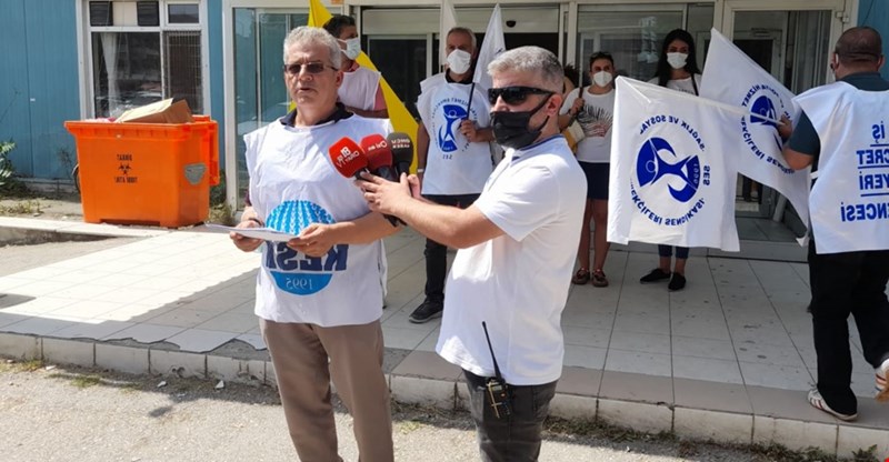 KESK'ten iş bırakma eylemi gerçekleştirdi